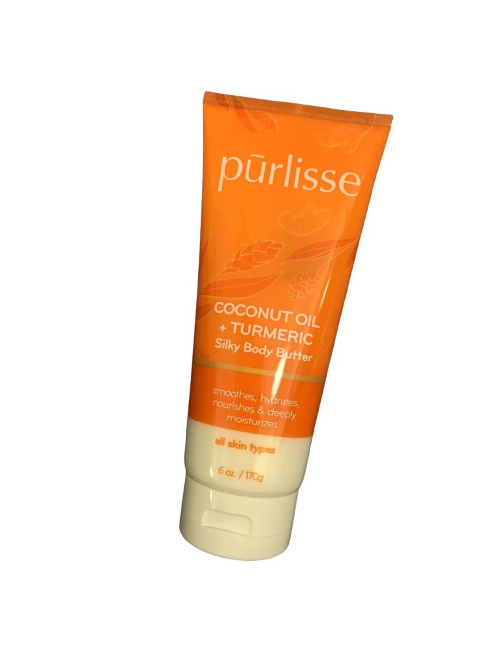 Purlisse Coconut Oil Turmeric Body Butter Moisturizer Silky Pur lisse 6oz 170g
